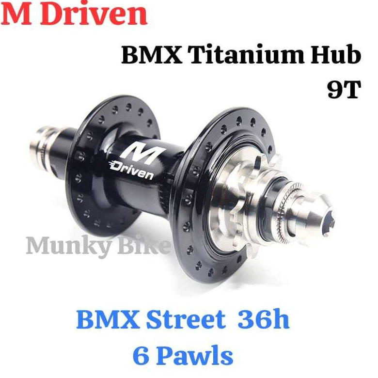 Foto M Drive Titanium Freehub BMX Female Axle COG Gear 9T 10 x 110 36 Hole 6 Pawls Tawon 36H Bearing Left Right Drive Hubs BMX Bike 120 Click