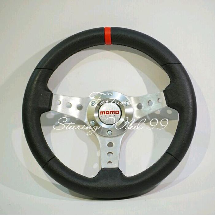 Setir Variasi Momo/Sparco Racing 12 inchi Car stir canter Kendaraan - Hitam