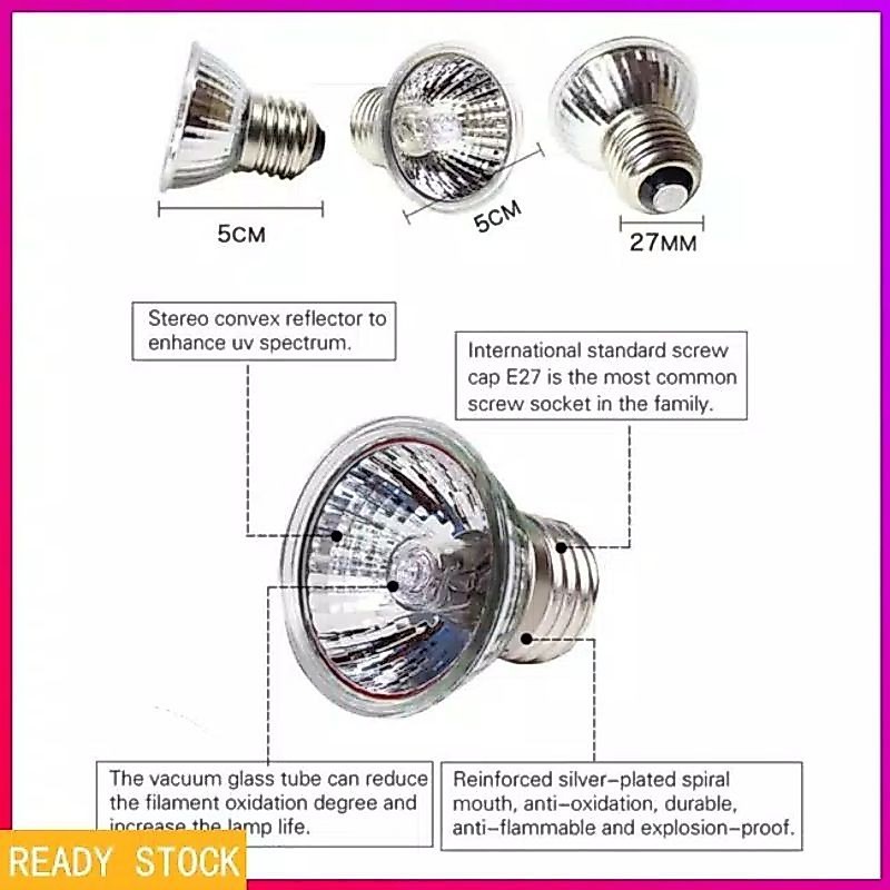 Lampu UVA UVB 3.0 Penghangat untuk kura kura ,iguana,biawak,salvator varanus,tegu-Lampu penghangat k