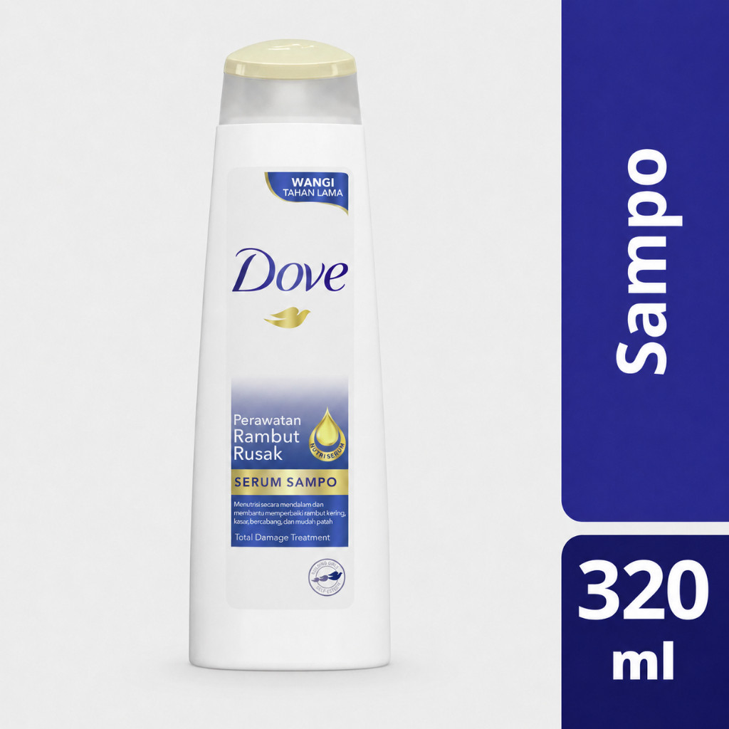 Dove Shampo Perawatan Rambut Rusak Sampo 320ml - Rambut Kembali Sehat