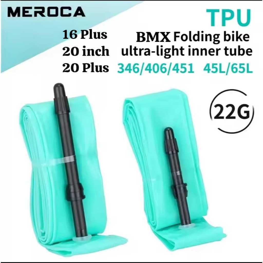 Foto MEROCA Ban Dalam Inner Tire TPU Ultralight 16 Plus 20 Murni Plus 22 18 Inch er 349 406 451 Lebar Ban 1.35 - 1.75 - 2.125 mm 1/8 inch Presta FV Inner Tube Sepeda Seli BMX Folding Bike