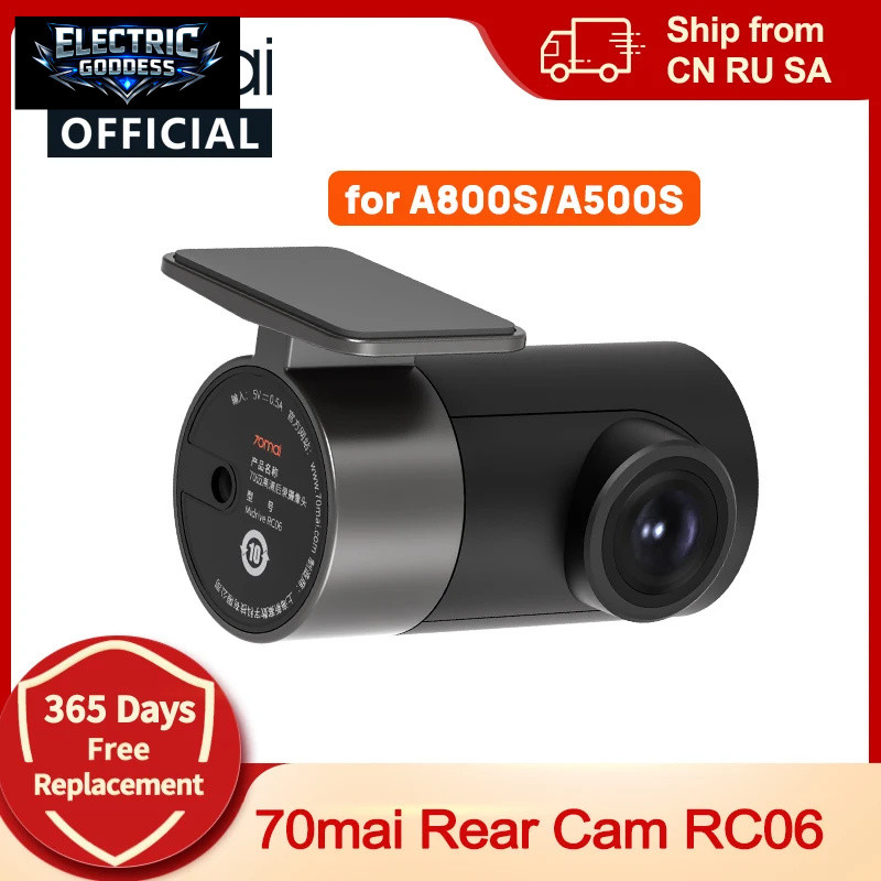 70mai Rear Cam RC06 for 70mai 4K Dash Cam 70mai A800 4K Car DVR Rearview cam 70mai Pro Plus+ for A80