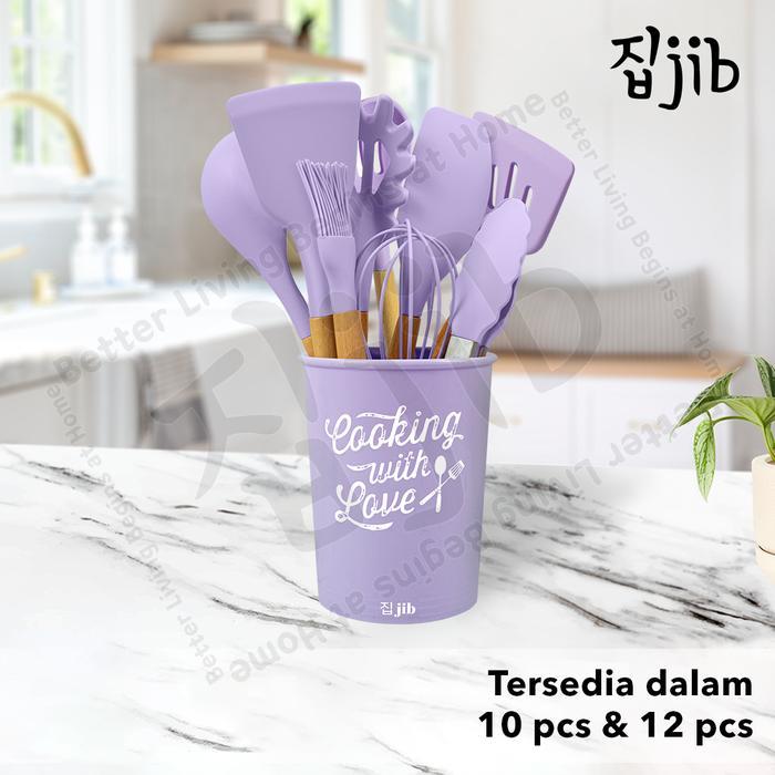 AA [EXCLUSIVE CREATOR] JIB Silicone Utensil Set / Kitchen Silicon Utensile Set + Bucket / Sodet Sili