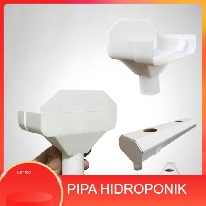 RUMAH HIDROPONIK/ PIPA HIDROPONIK Talang Air PVC Gully Trapesium Peralatan Hidroponik Berkebun Alat 