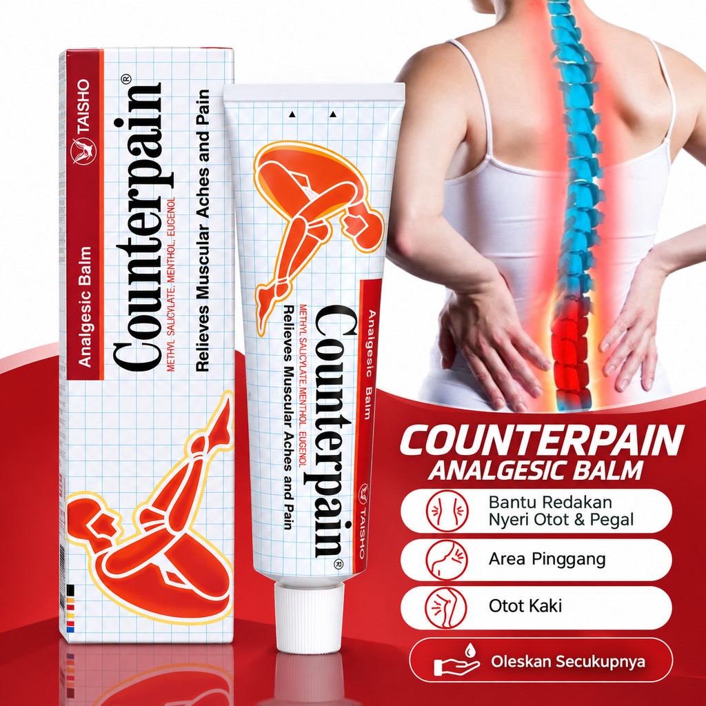100% ORI Counterpain 120gr - Thailand Counterpain Cream Taisho Counterpain / Thailand Hot Cream Krim