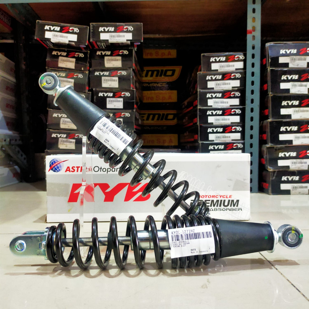 SHOCK BELAKANG KYB OC SERIES STANDAR GENUIN KYOC 1271HZ BLACK (YAMAHA AEROX)