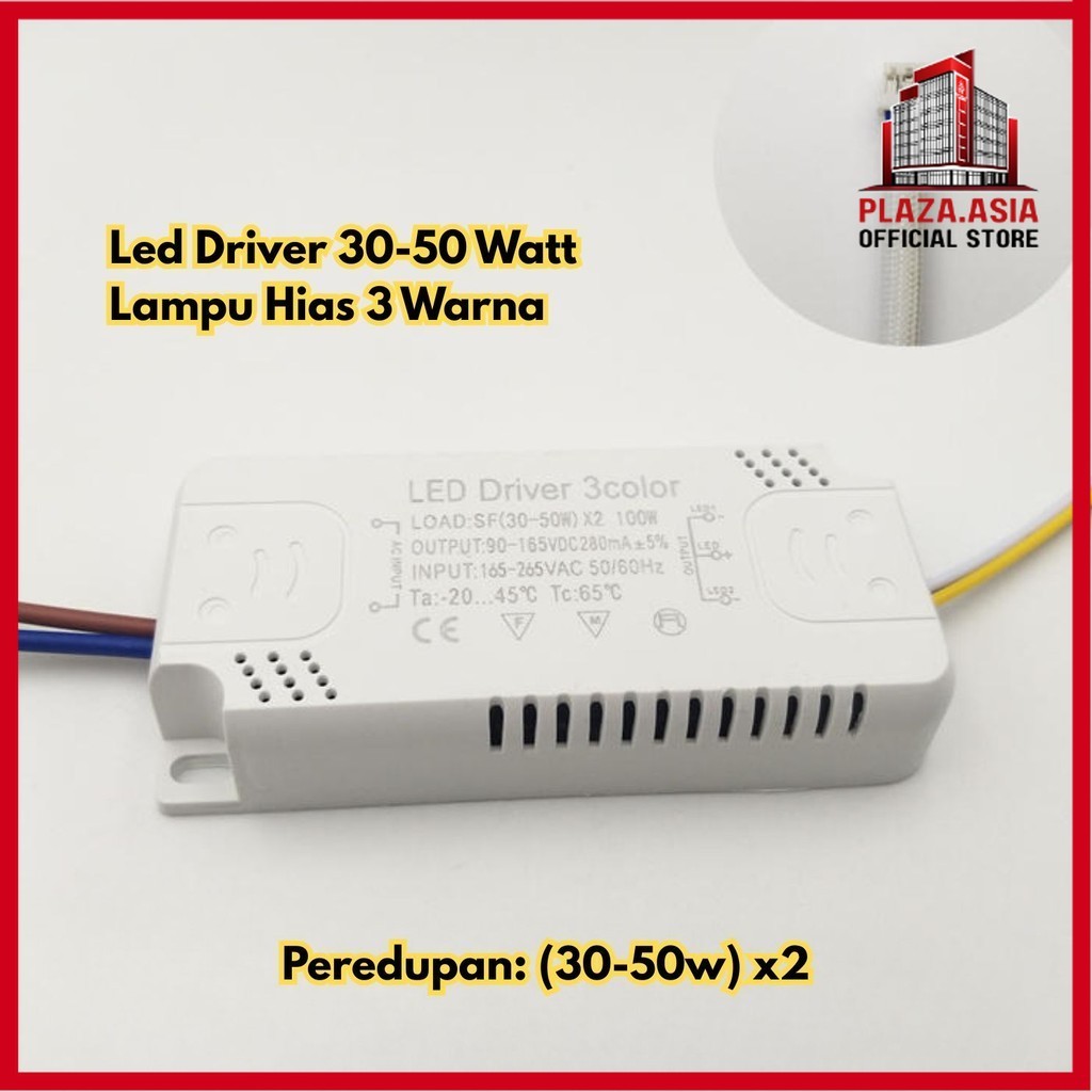 Led Driver 30-50 Lampu Watt Hias 3 Warna BR221