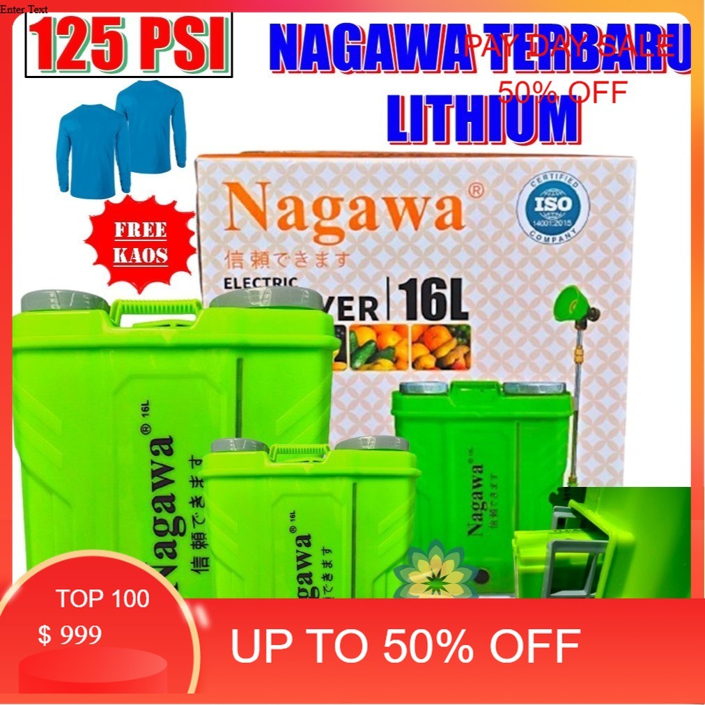 Tangki Sprayer Elektrik Yokohama/Nagawa 16 Liter Alat Semprot Hama Otomatis