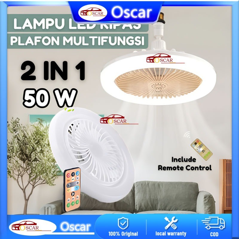 noknaa553 | Lampu kipas Angin AC 50 Watt lampu Plafon Remote control LED lampu kipas ruang tamu Lamp