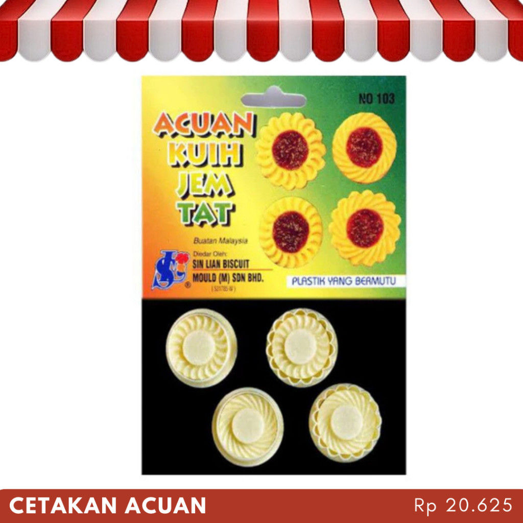 Sinlian Cetakan Kue Kering Semprit Nastar Bulat 101,103,106 Acuan