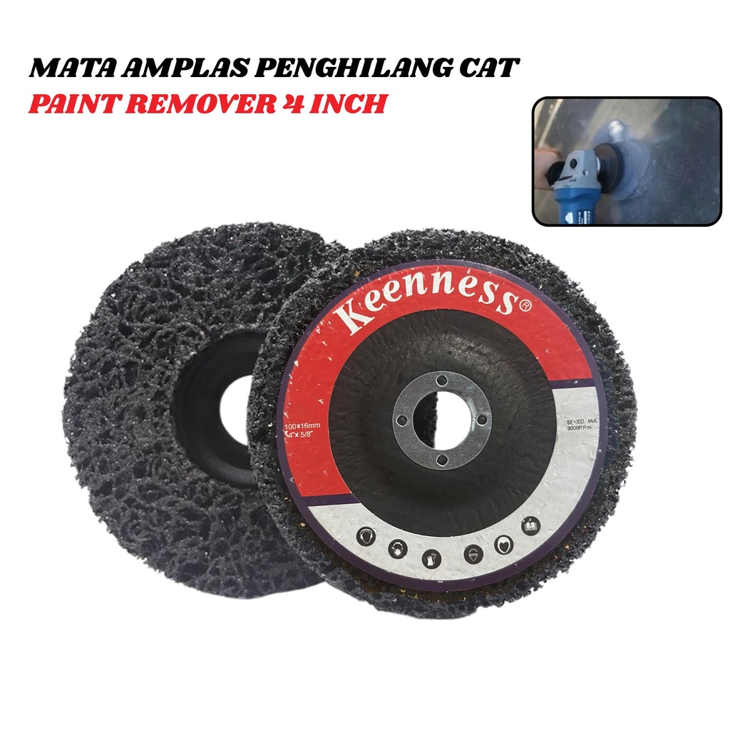KEENNESS Mata Gerinda Amplas Strip Disc 4inch Paint Remover Mata Gerinda Perontok Bekas Cat