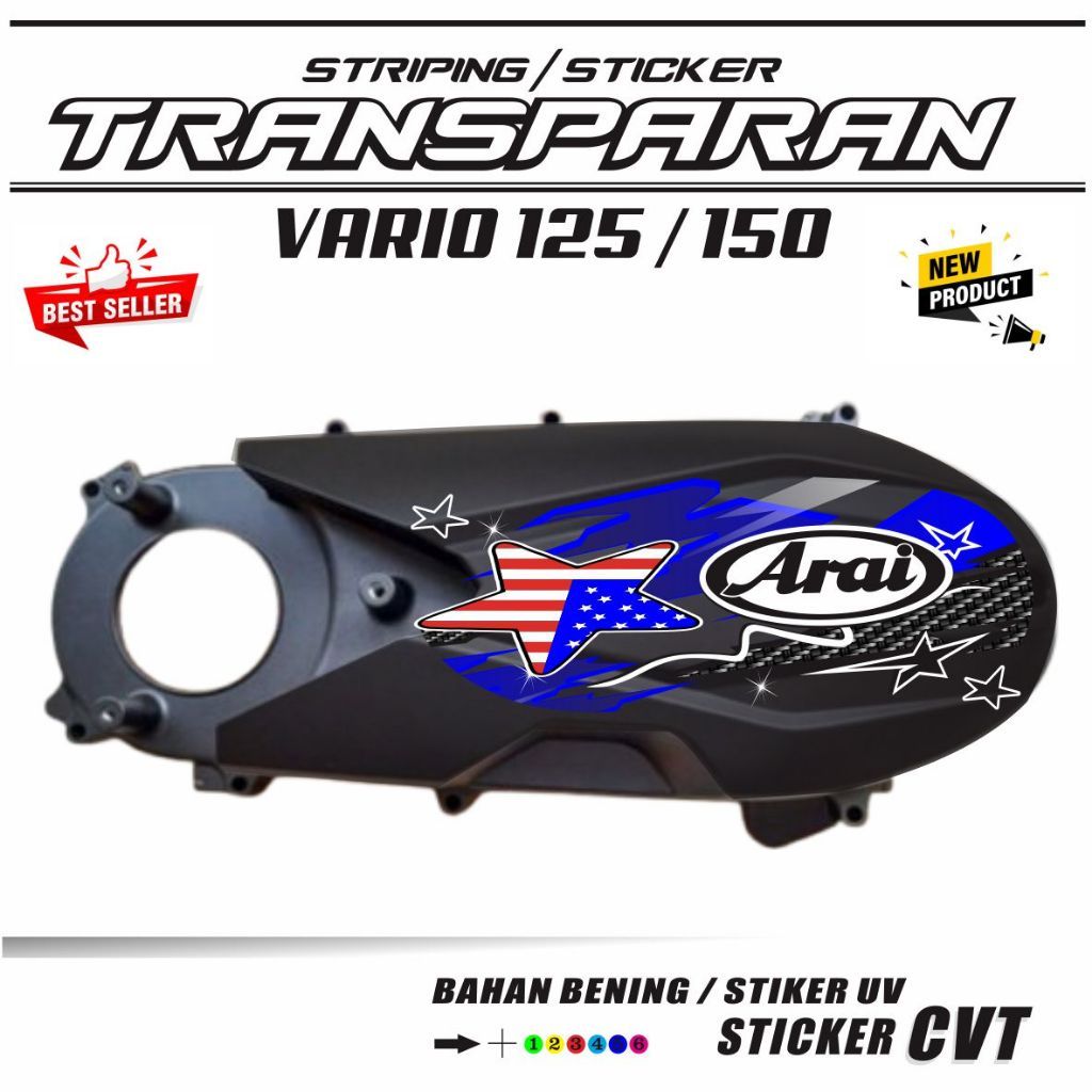 STIKER CVT VARIO STRIPING CVT STIKER TRANSFARAN CVT VARIASI STRIPING MOTOR