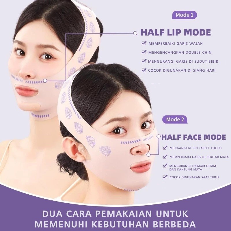 AB250 Masker Pengencang Wajah 3D V Shape Penirus Pipi Pelangsing Wajah Alat Pengangkat Double Chin M