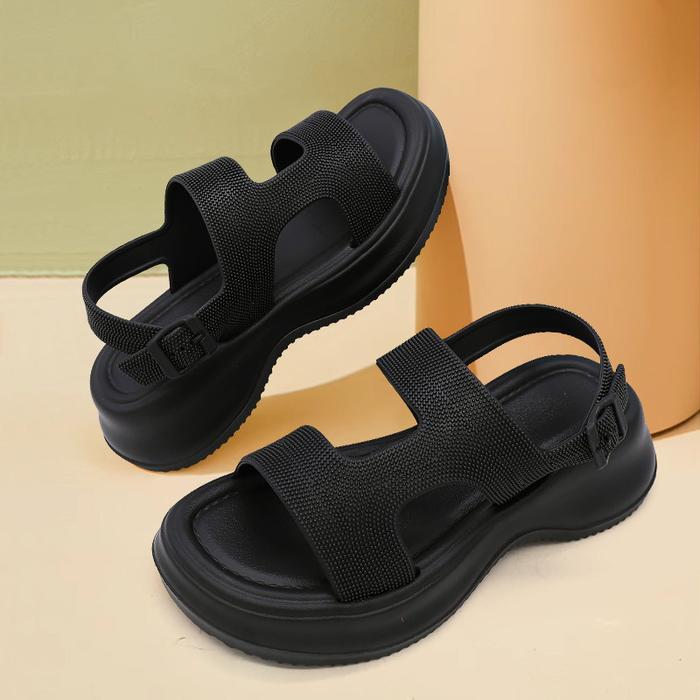 Sandal Wanita Tali Belakang Empuk Sendal Gunung Korean Cewek Sandal Slop Wedges Korea Premium Sendal