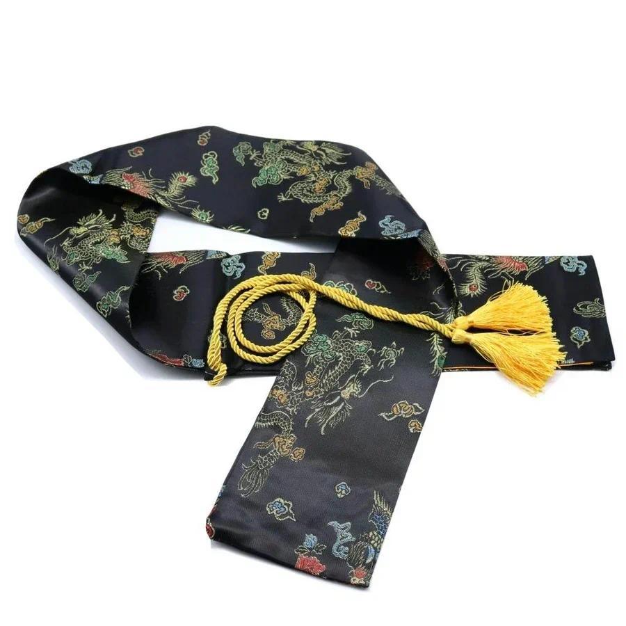 51" Silk Dragon and Phoenix Japanese Katana Samurai Sword Carry Bag Black