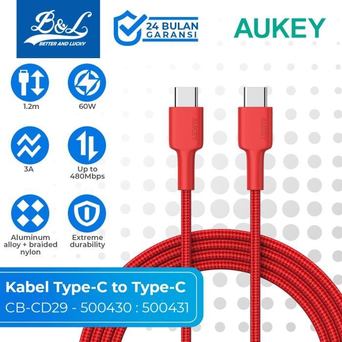 AUKEY Kabel Data Type-C to Type-C IMPULSE BRAIDED CB-CD