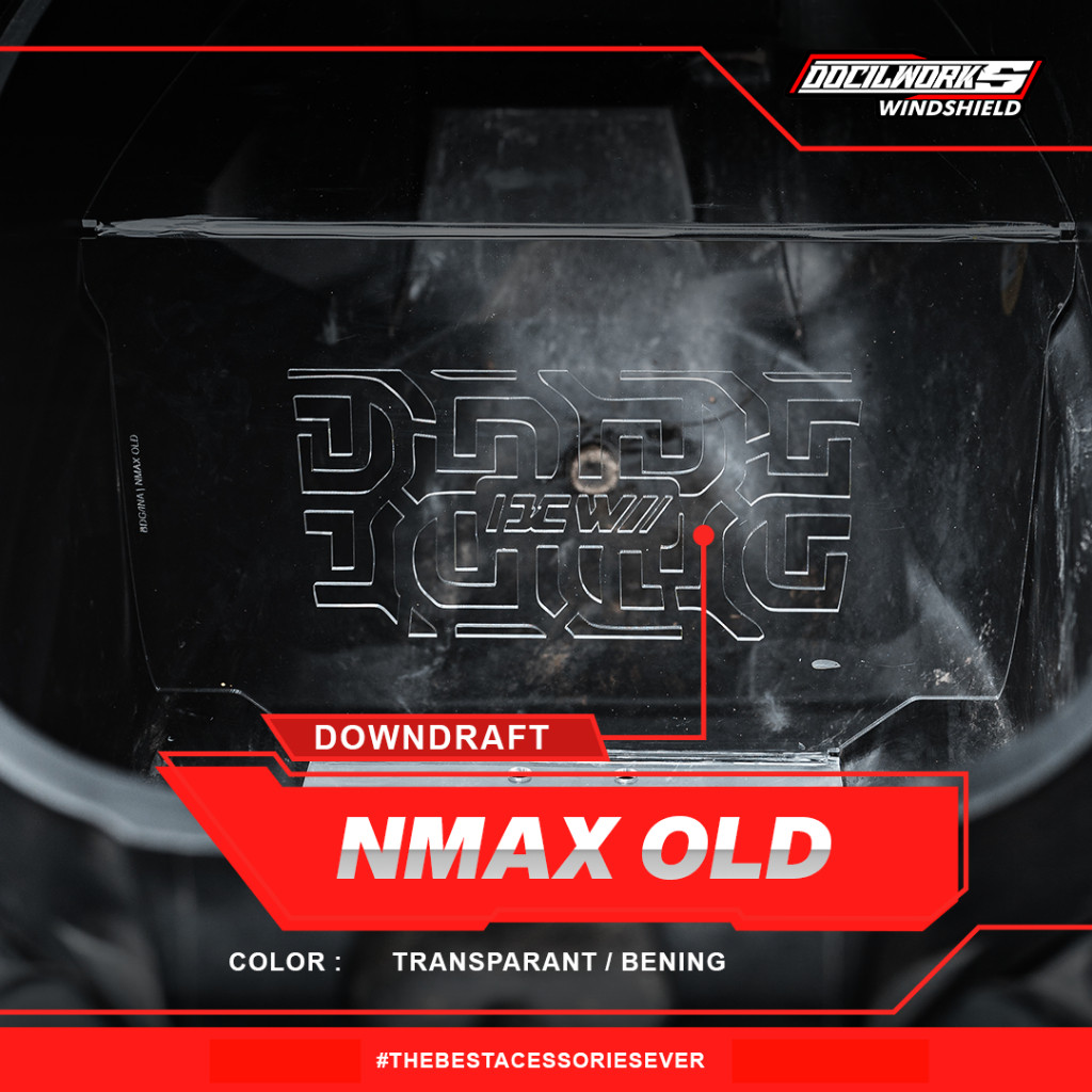 HORANSHOP Docilworks - Sekat bagasi downdraft akrilik Cover Downdraft NMAX OLD