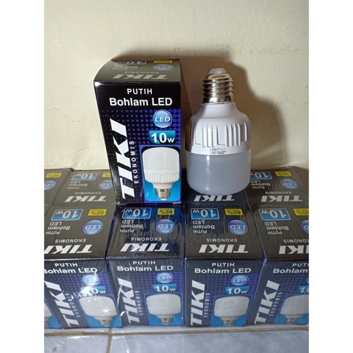 Paket Usaha Tiki Lampu LED Ekonomis Kapsul Capsule Putih 10W 1 slop 10 pcs