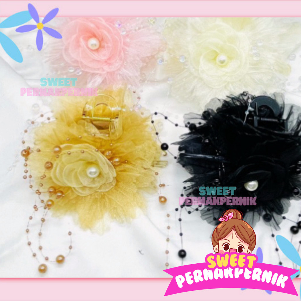 Jepit Rambut Jedai Rumbai Mutiara / Jepit Rambut Pesta