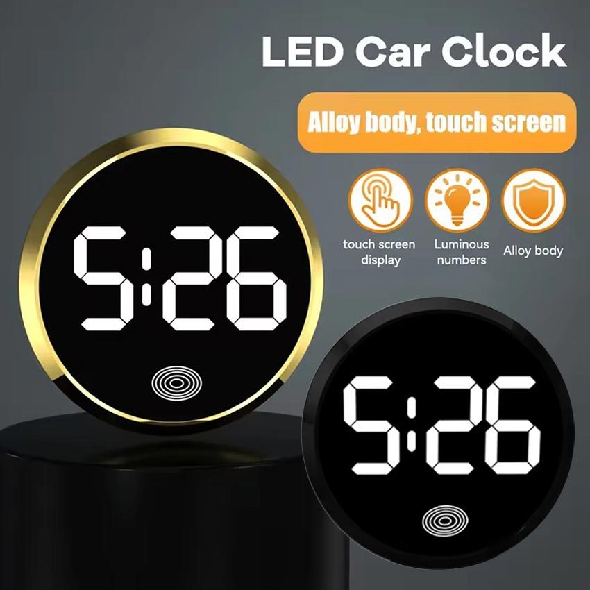 Led Jam Mobil Tempel Dashboard Digital Jam Elektronik Tempel Dashboard Mobil SUV Universal Jam