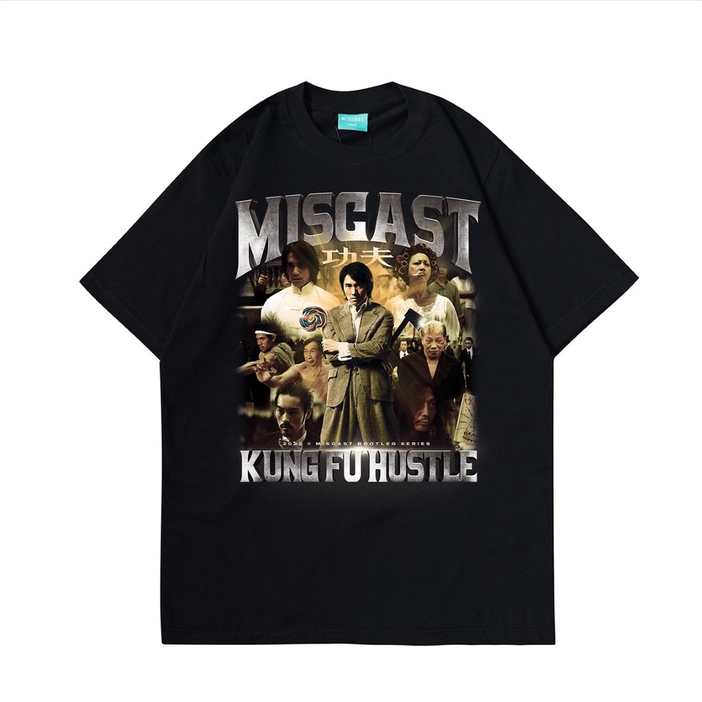 (COD) Miscast - Oversized Kaos - Kungfu Hustle - Hitam