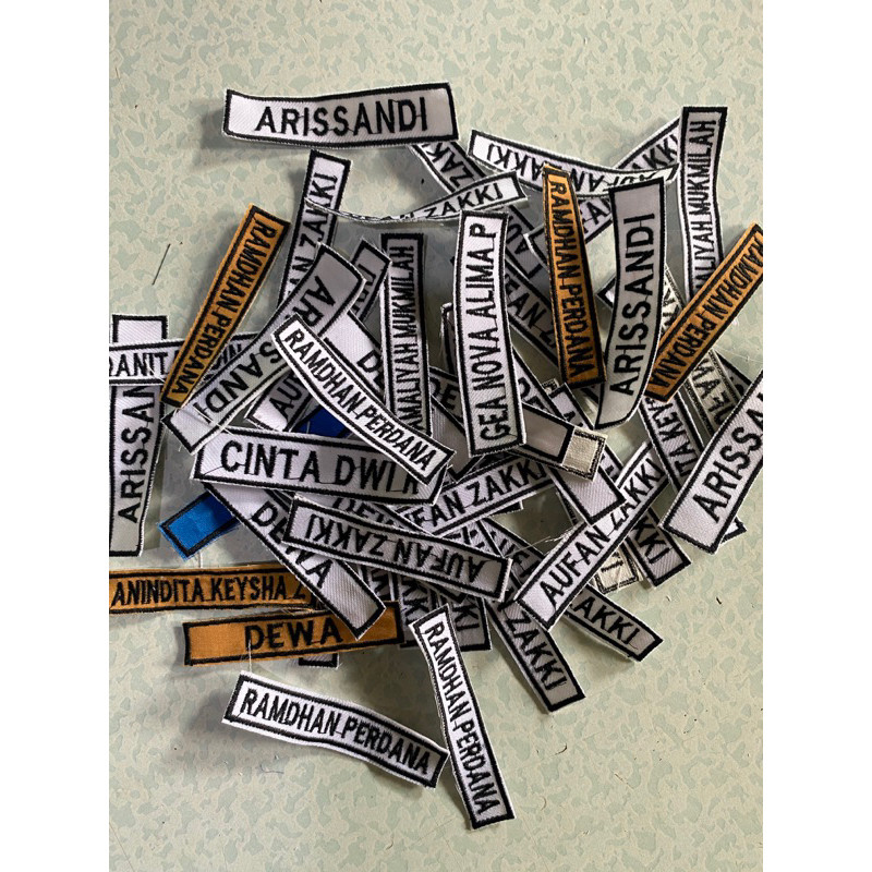 Bet Nama Bordir Komputer Name Tag Bet Sekolah