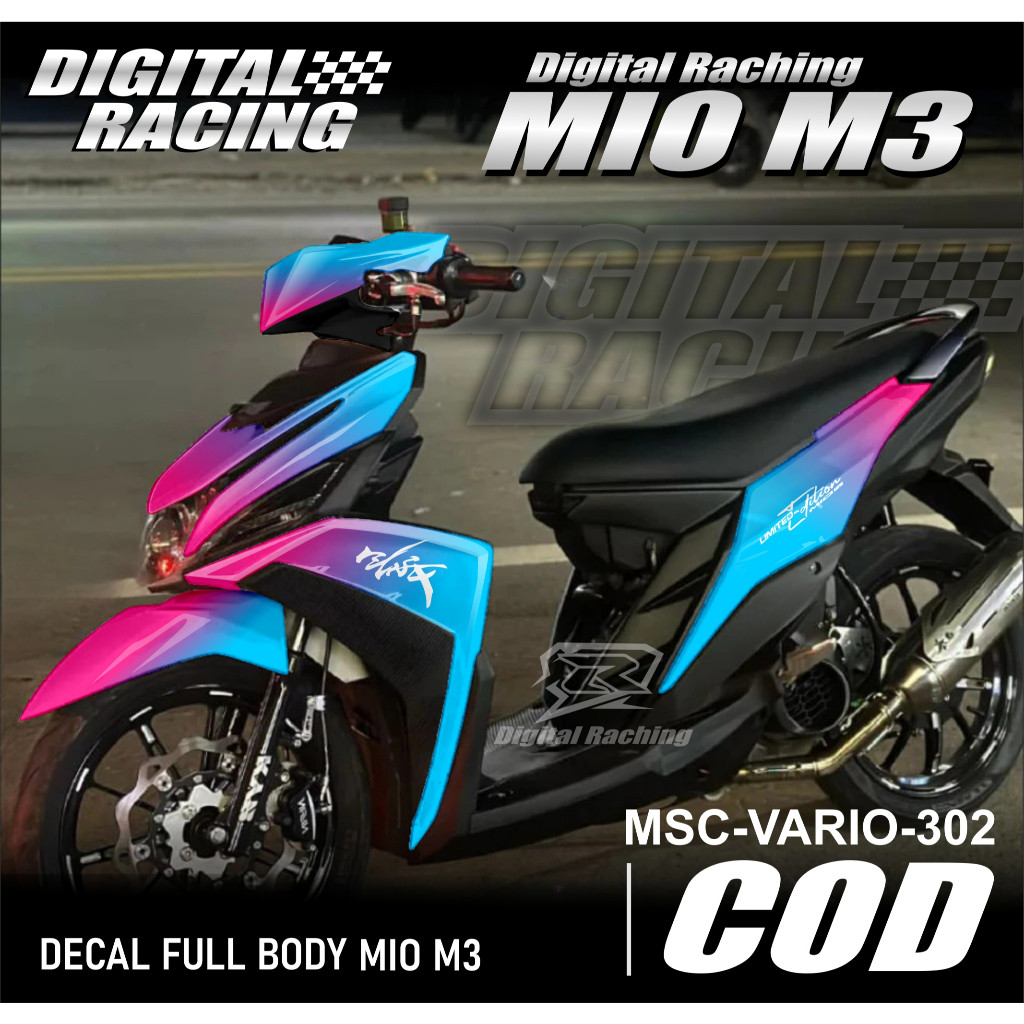 (COD) Decal Mio M3  Full Body - Stiker Mio M3 Full Body Gradasi - Dekal Mio M3 Full Body - Striping 