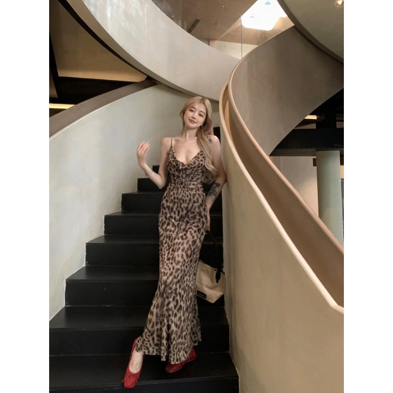 ChubChic COD Gaun Slip Motif Macan Tutul, Gaun , Rok A-line