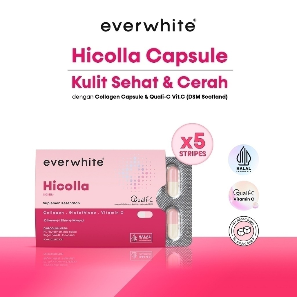 RF KENDARI - Everwhite Hicolla Kapsul Minuman Kolagen Pencerah Kulit Halal BPOM