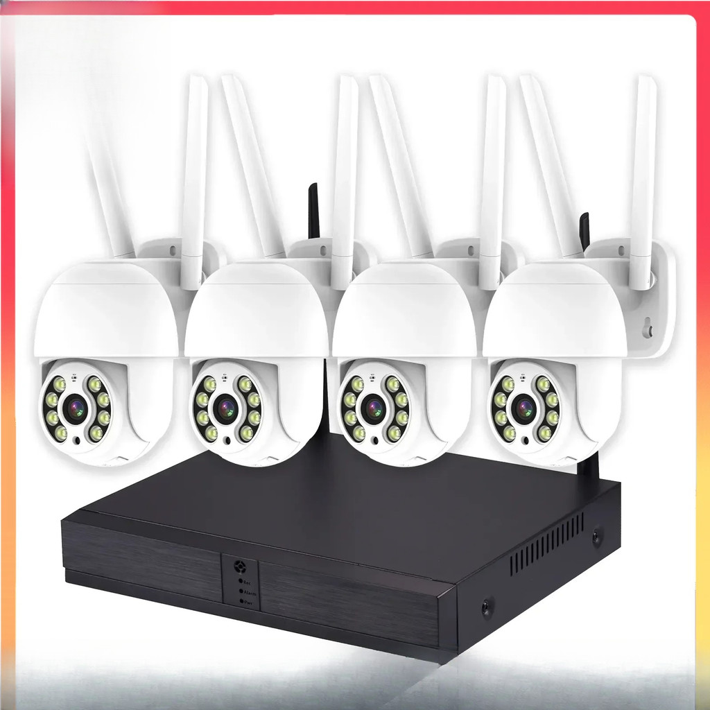 3MP XMEYE 4CH Wireless PTZ CCTV Camera System NVR Kit CCTV WiFi Camera Surveillance