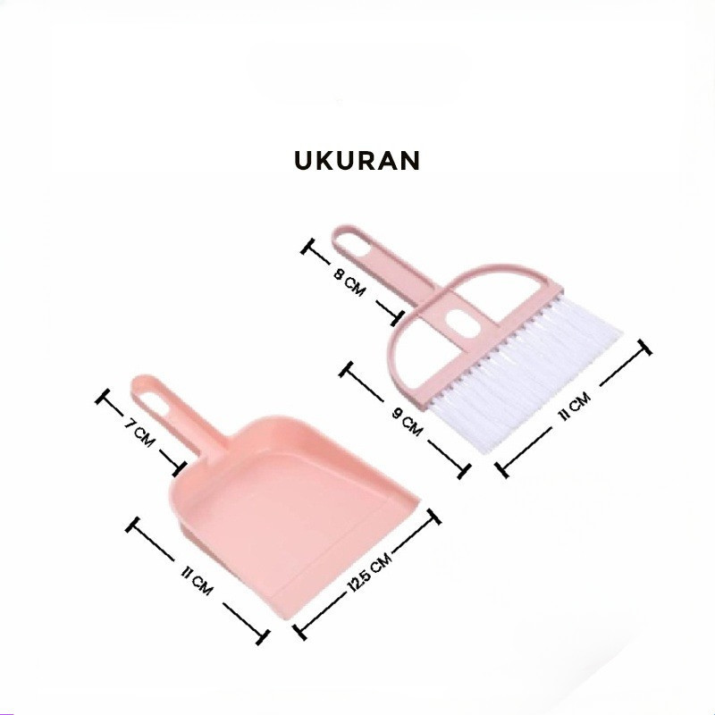 GROWSIR Set Sapu Pengki Mini Cocok untuk Mobil Meja Serbaguna Multifungsi | Mini Dustpan Set XY030