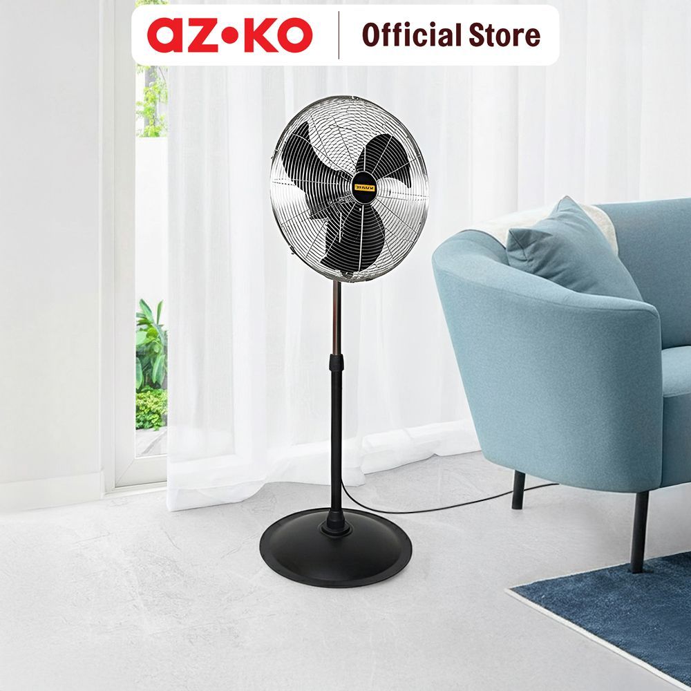 AZKO Krisbow 20 inci Kipas Angin Berdiri Industrial 50t-S Standing Fan Penyejuk Ruangan Kipas Lantai