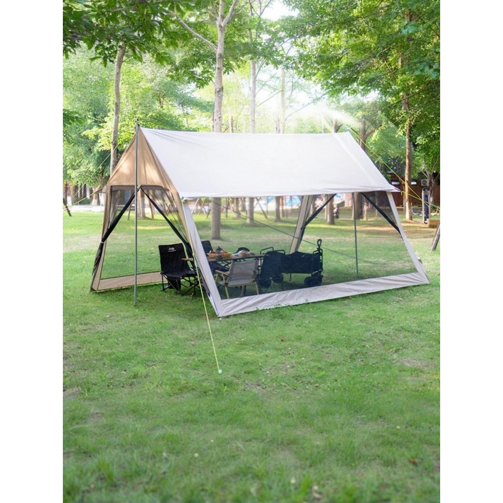Outdoor Mesh Canopy Pergola Family Camping Anti-mosquito Large Canopy Portable Tent Sun Protection W