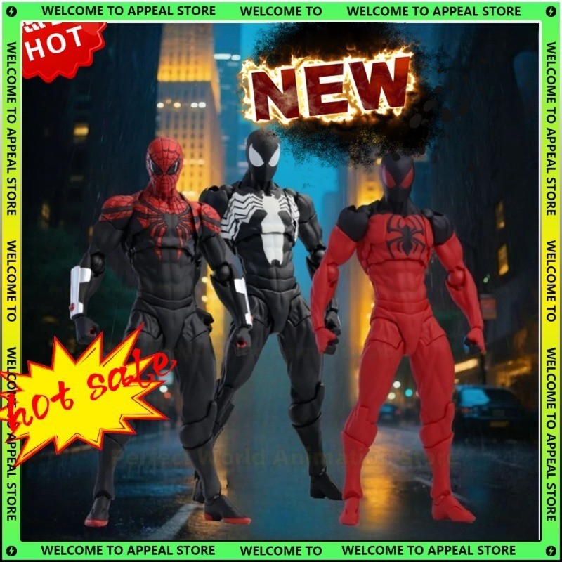 MessToys Spiderman Figure CT Toys Black Red Spider Man Figurine Mess Toys Anime Action Figure Collec