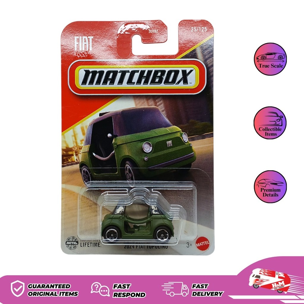 Matchbox 2024 Fiat Topolino Hijau Tua - 93BK