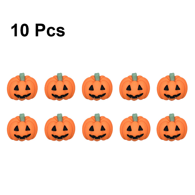5/10/15 Pcs Pumpkin Decoration Accessories Phone Case Resin Beads Epoxy Mini Miniature Halloween Fig