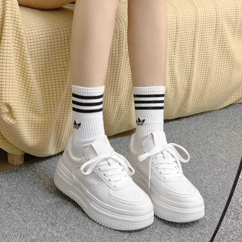 Sepatu INGVIVI Sneakers Putih Polos Wanita Sepatu Cewek Polos Korean Style