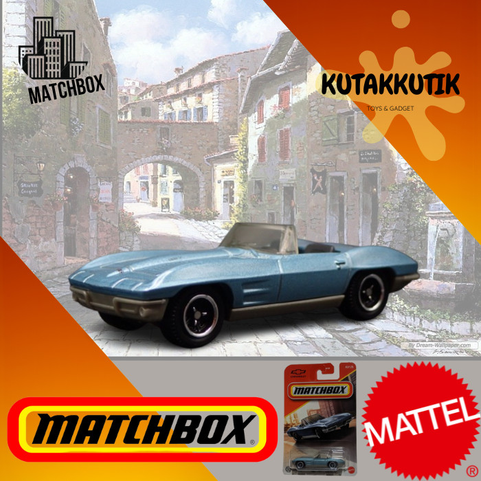 Matchbox Mobil Klasik Sedan Chevrolet 1963 Chevy Corvette Biru