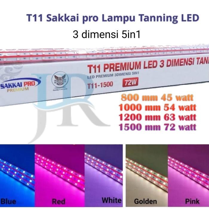 Lampu tanning LED 5 warna lampu celup aquarium T11 Sakkai pro - T11 800