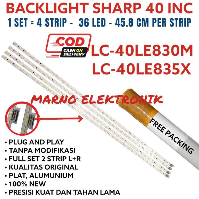 BACKLIGHT SHARP 40 INC BL  LC40LE830M LC40LE835X  LC 40LE830M LC40LE8 TERBAIK...