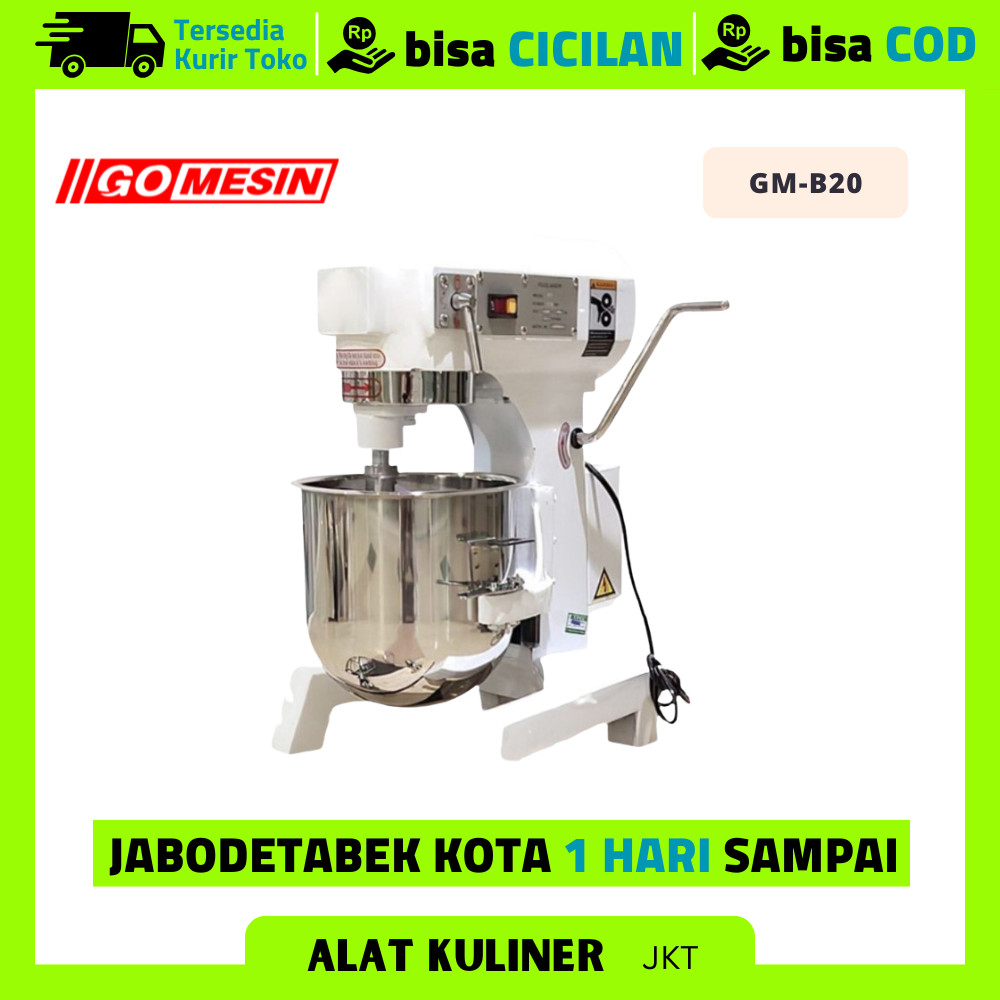 Planetary Mixer Roti 20 Liter Gomesin GM-B20 Mixer Roti 20 Liter