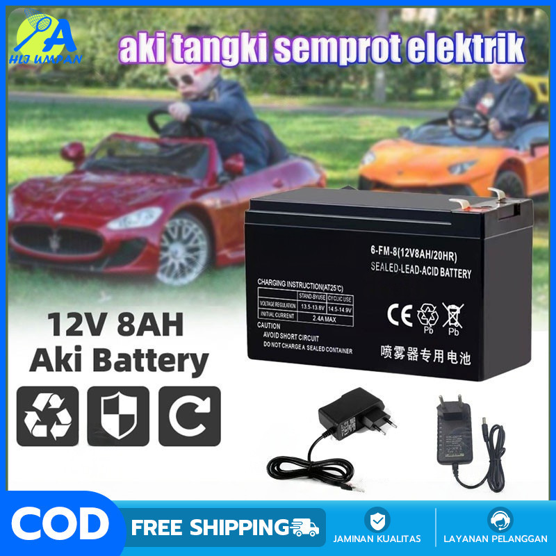 Aki Battery 12V 12AH Msa Hitam Kemasan Tebal Aki Semprotan Pertanian /Aki Mobil Mainan/ Aki Sprayer/