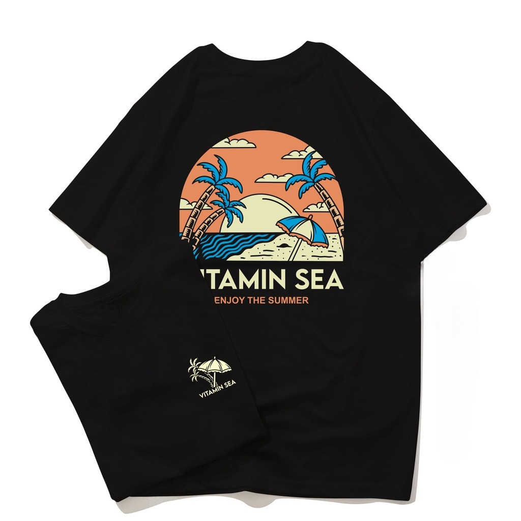 kaos Distro Pantai VITAMIN SEA / Kaos Motif TERBARU / Kaos Summer / Kaos Pantai / Kaos Outdoor / baj