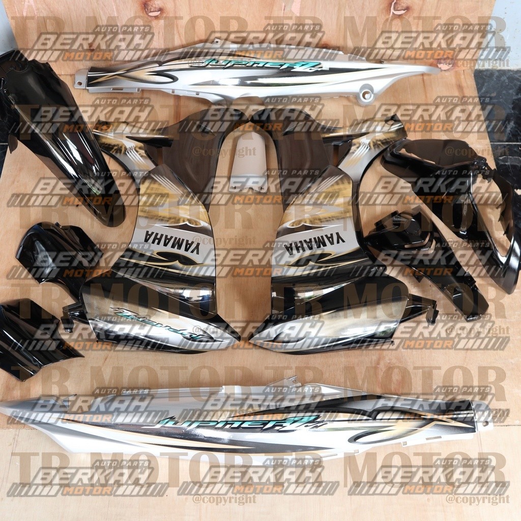 Cover Body Jupiter Z New Burhan 2008 Hitam Silver Full Set Halus Bodi Jupiter Z Burhan Body Jupiter 