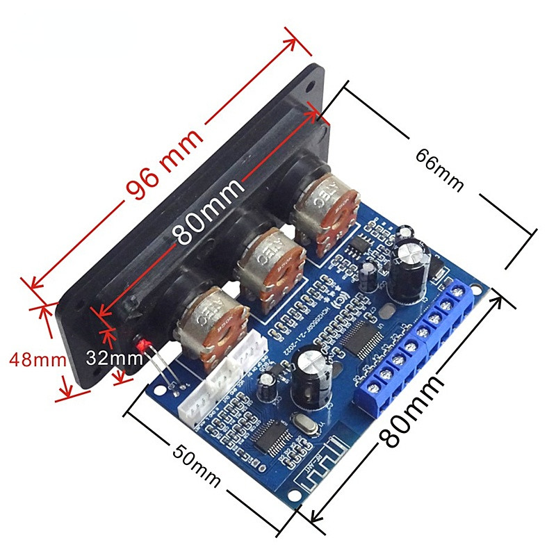 SOTAMIA Bluetooth 5.0 wer Amplifier Audio Board 2.1 Subwoofer Amplifier Speaker Sound Amplificador 2