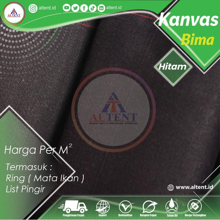 Terpal canvas BIMA (tebal seperti kulit badak) - Hitam