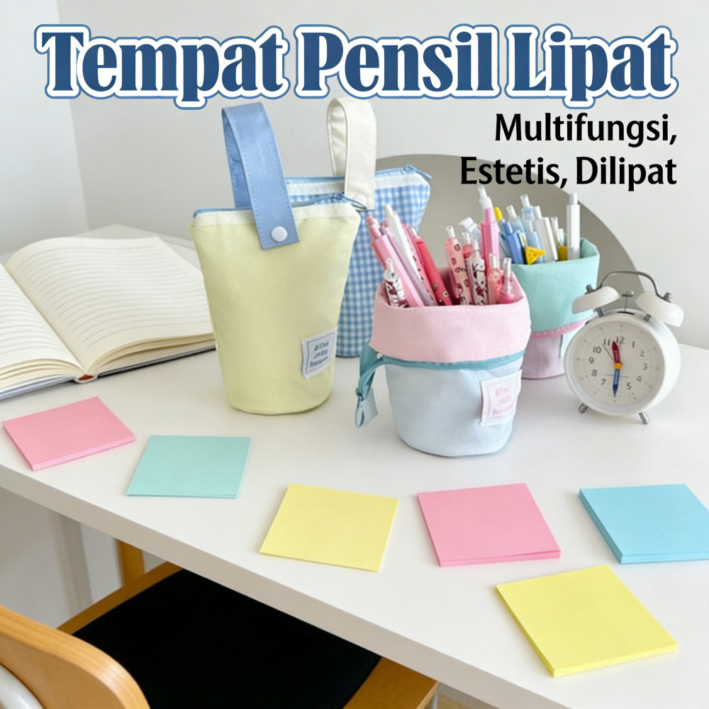 Standing case makeup pouch bag pen pensil tempat standing / Standing case makeup pouch bag pen pensi