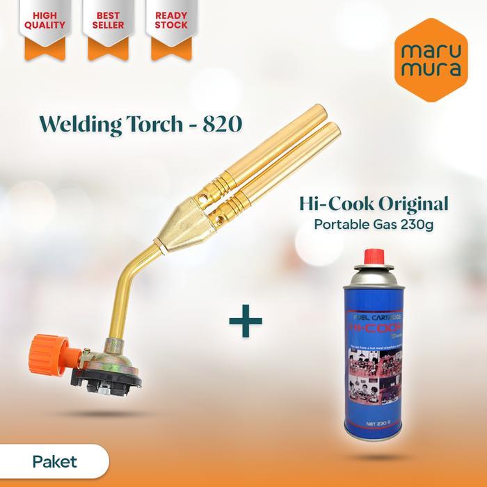 Marumura Welding Torch - 820 | Portable Gas Torch | Flame Gun Brass + Hi Cook - WT - 820 + Hi Cook