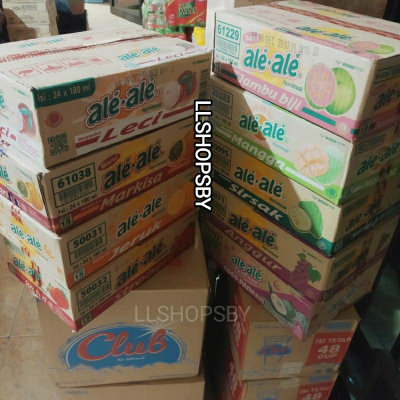 Ale-ale ale ale 24x180 jeruk leci markisa jambu mangga sirsak anggur coco pandan nanas