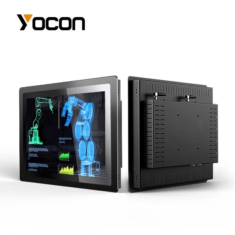 15 inch IP65 Front Panel Mount Industrial Touch Computer Panel Pc N2840 J1900 I3 I5 DDR3 4G SSD 128G